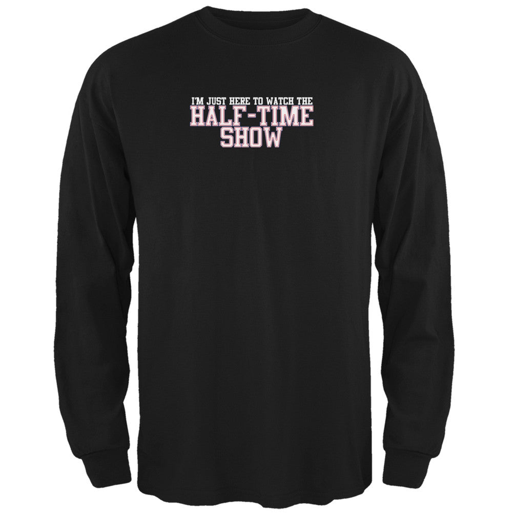 Big Game Half Time Show Black Adult Long Sleeve T-Shirt Men's Long Sleeves Old Glory 2XL Black 