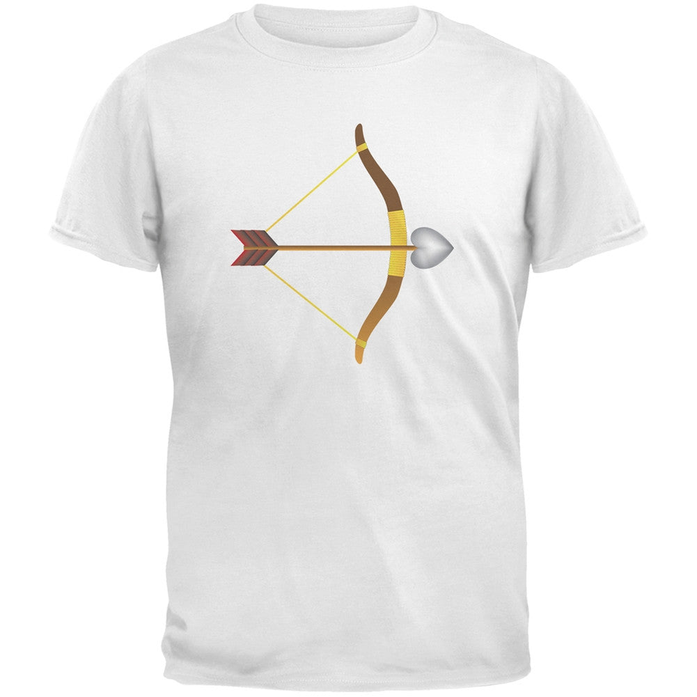 Couples Cupid Bow And Arrow White Adult T-Shirt Men's T-Shirts Old Glory 2XL White 