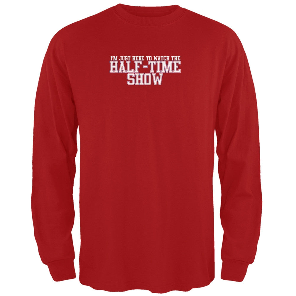 Big Game Half Time Show Red Adult Long Sleeve T-Shirt Men's Long Sleeves Old Glory 2XL Red 