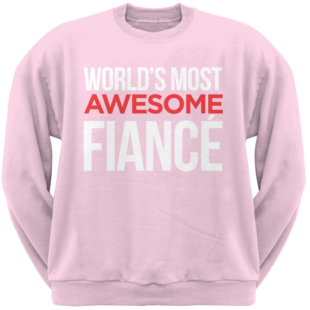 World's Most Awesome Fianc?? Black Adult Crew Neck Sweatshirt Men's Sweatshirts Old Glory   