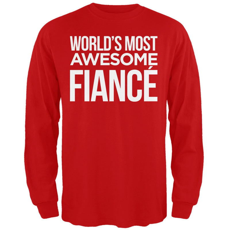 World's Most Awesome Fianc?? Black Adult Long Sleeve T-Shirt Men's Long Sleeves Old Glory   