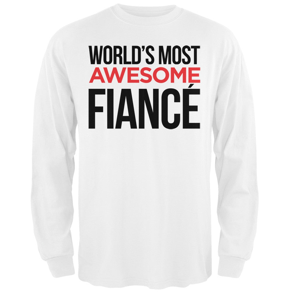 World's Most Awesome Fianc?? Black Adult Long Sleeve T-Shirt Men's Long Sleeves Old Glory   