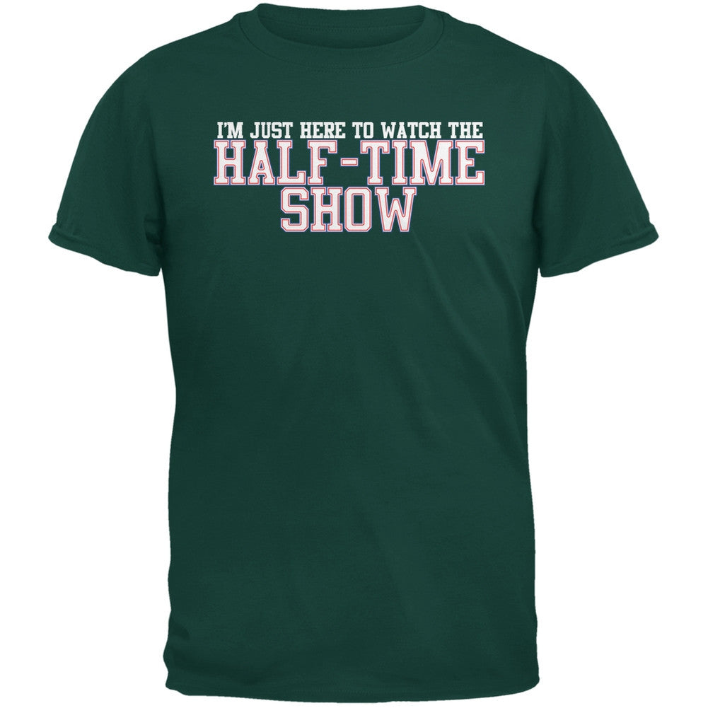 Big Game Half Time Show Forest Green Adult T-Shirt Men's T-Shirts Old Glory 2XL Green 