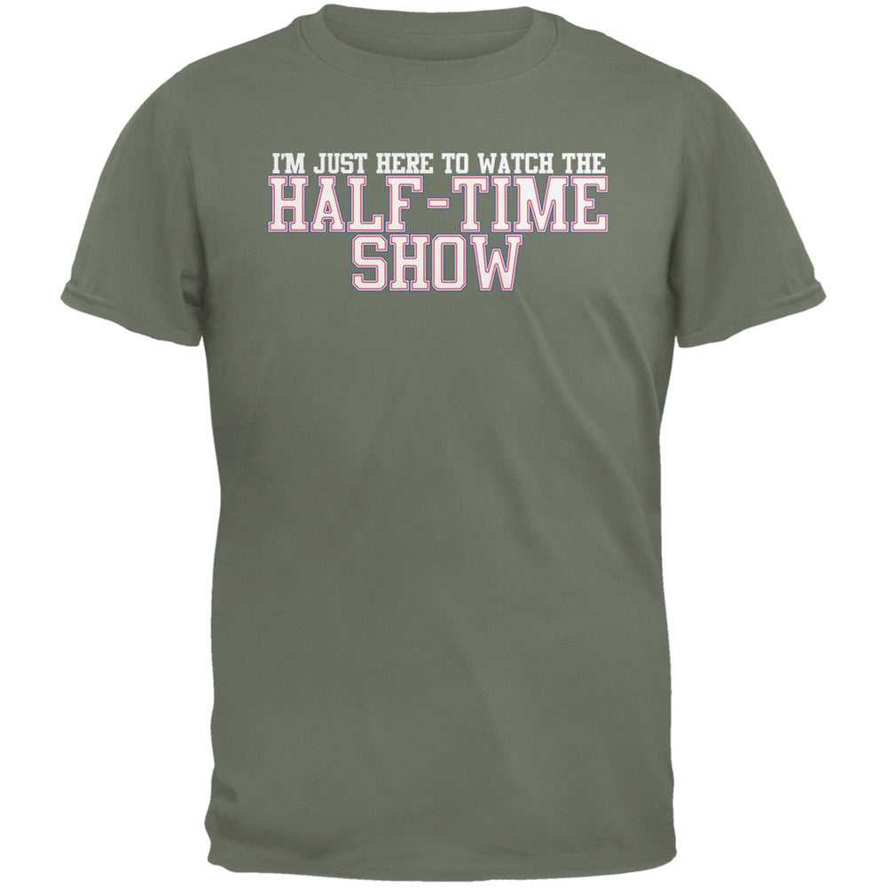 Big Game Half Time Show Military Green Adult T-Shirt Men's T-Shirts Old Glory 2XL Green 