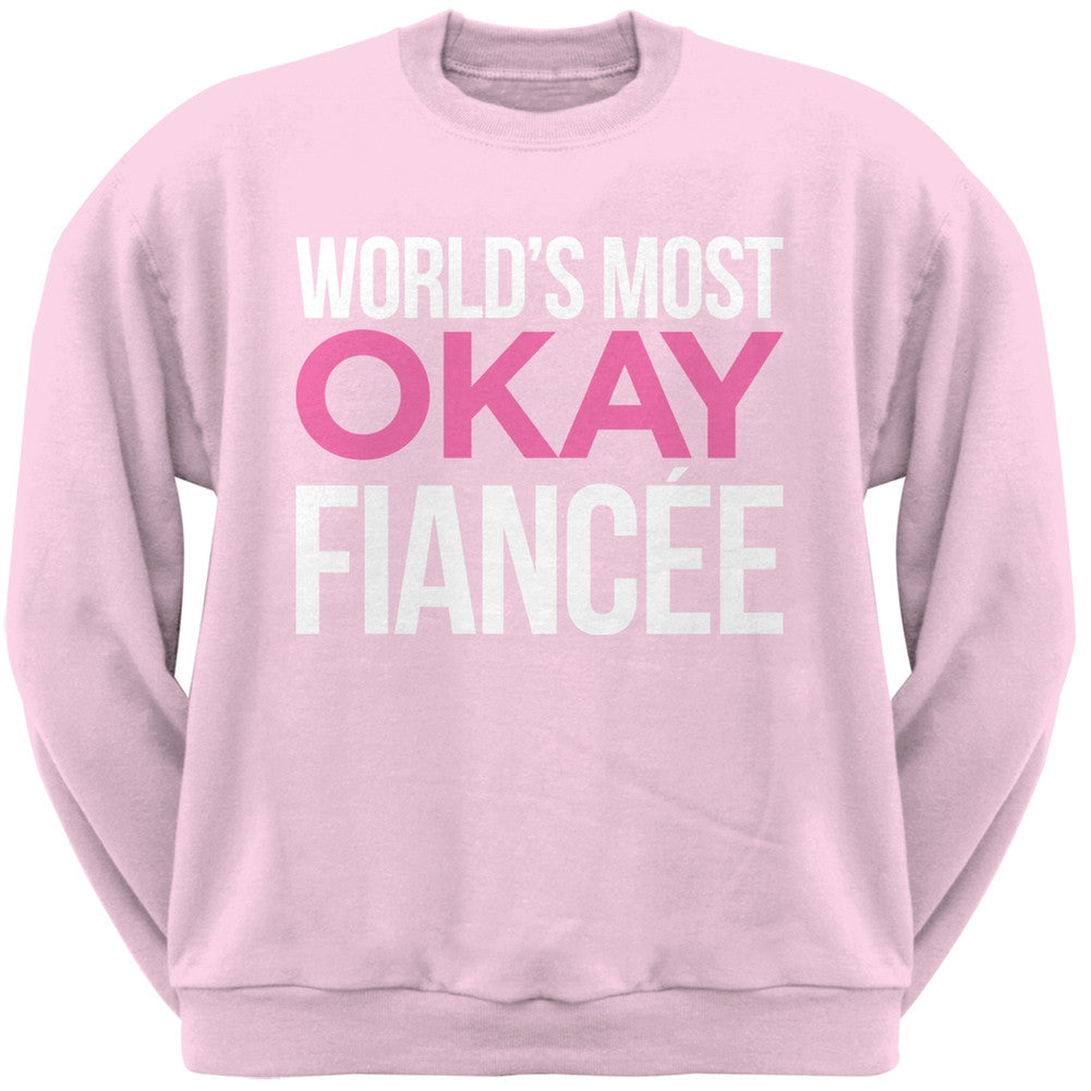 World's Most Okay Fianc??e Black Adult Crew Neck Sweatshirt Men's Sweatshirts Old Glory   