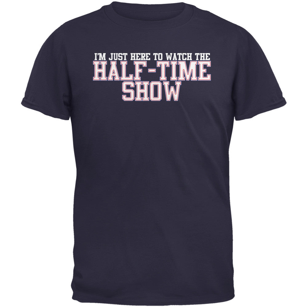 Big Game Half Time Show New England Blue Adult T-Shirt Men's T-Shirts Old Glory 2XL Blue 