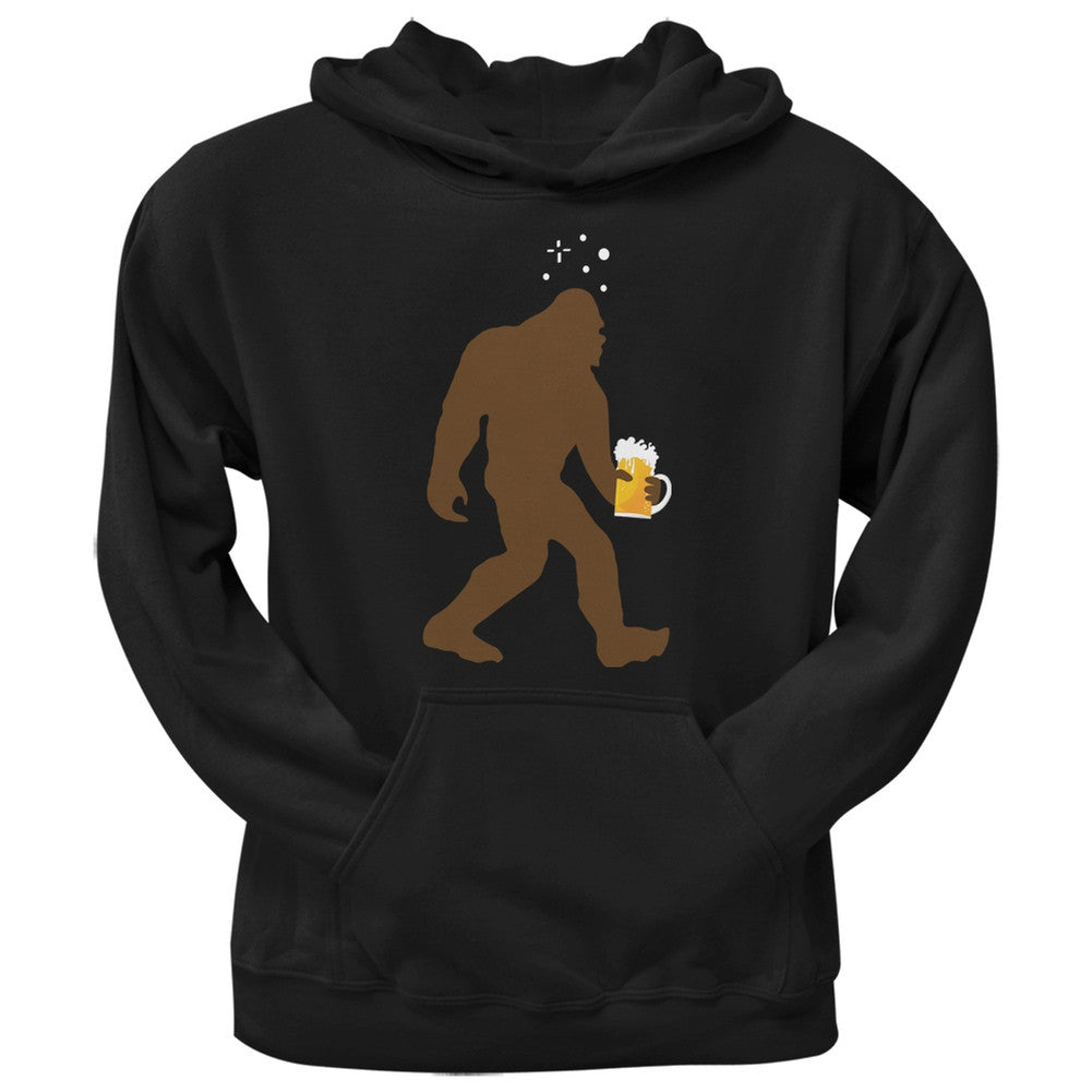 Drunk Sasquatch Black Adult Pullover Hoodie Men's Hoodies Old Glory SM Black 