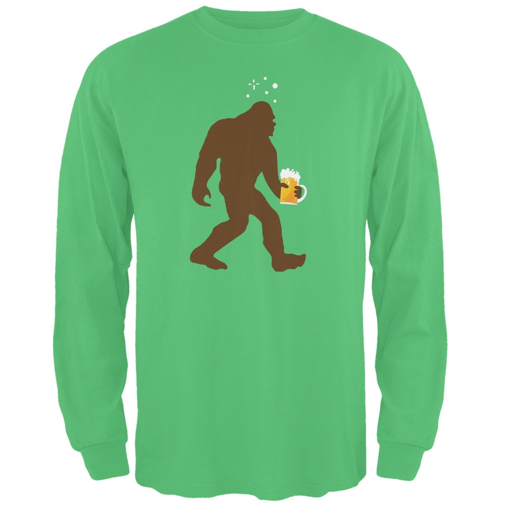 Drunk Sasquatch Irish Green Adult Long Sleeve T-Shirt Men's Long Sleeves Old Glory SM Green 