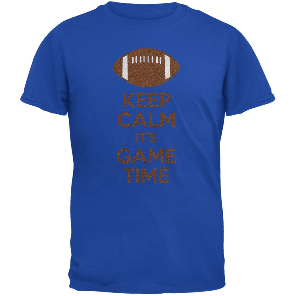 Keep Calm Game Time Football Indianapolis Blue Youth T-Shirt Youth T-Shirts Old Glory LG Blue 