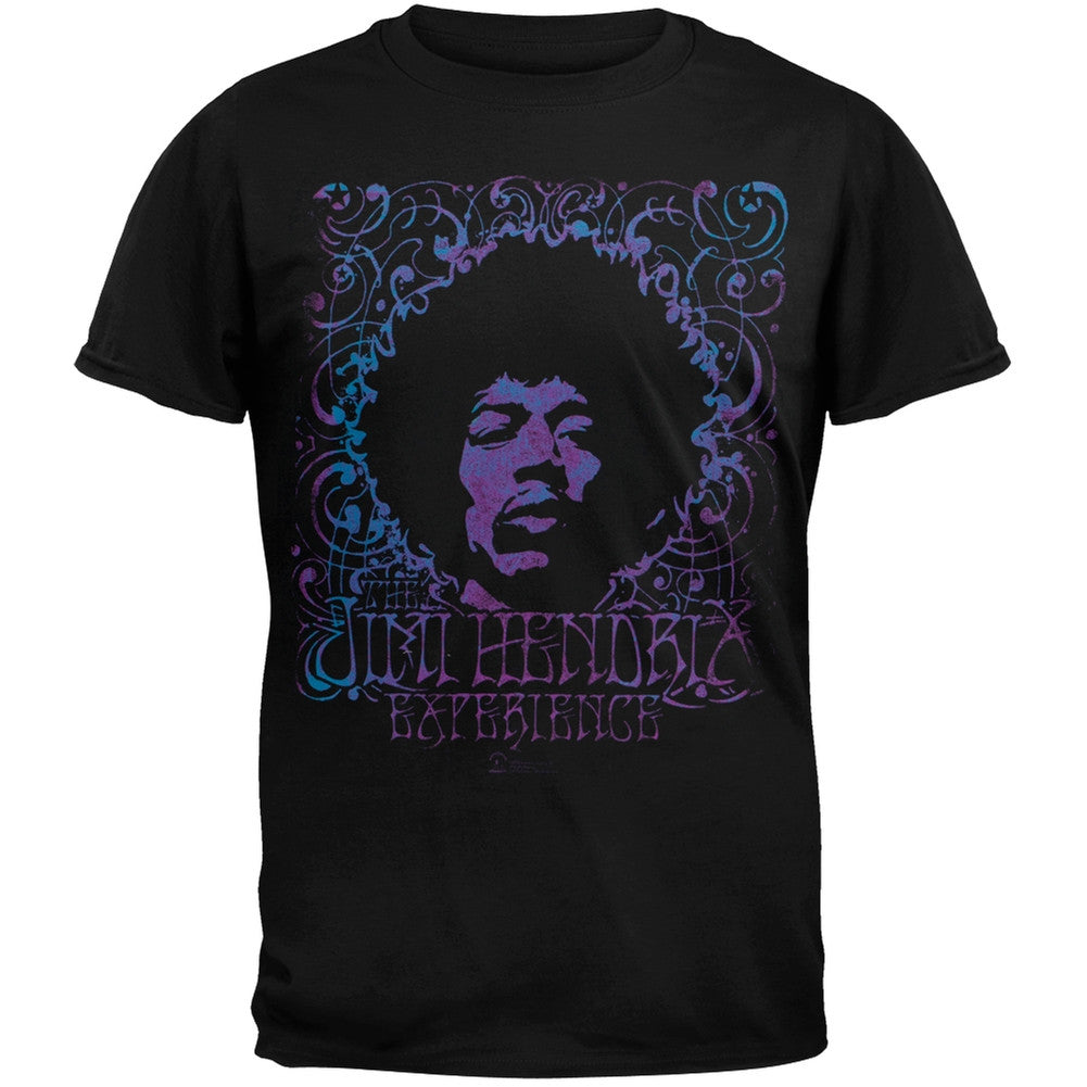 Jimi Hendrix - Experience Head Adult T-Shirt Men's T-Shirts Jimi Hendrix SM Black 