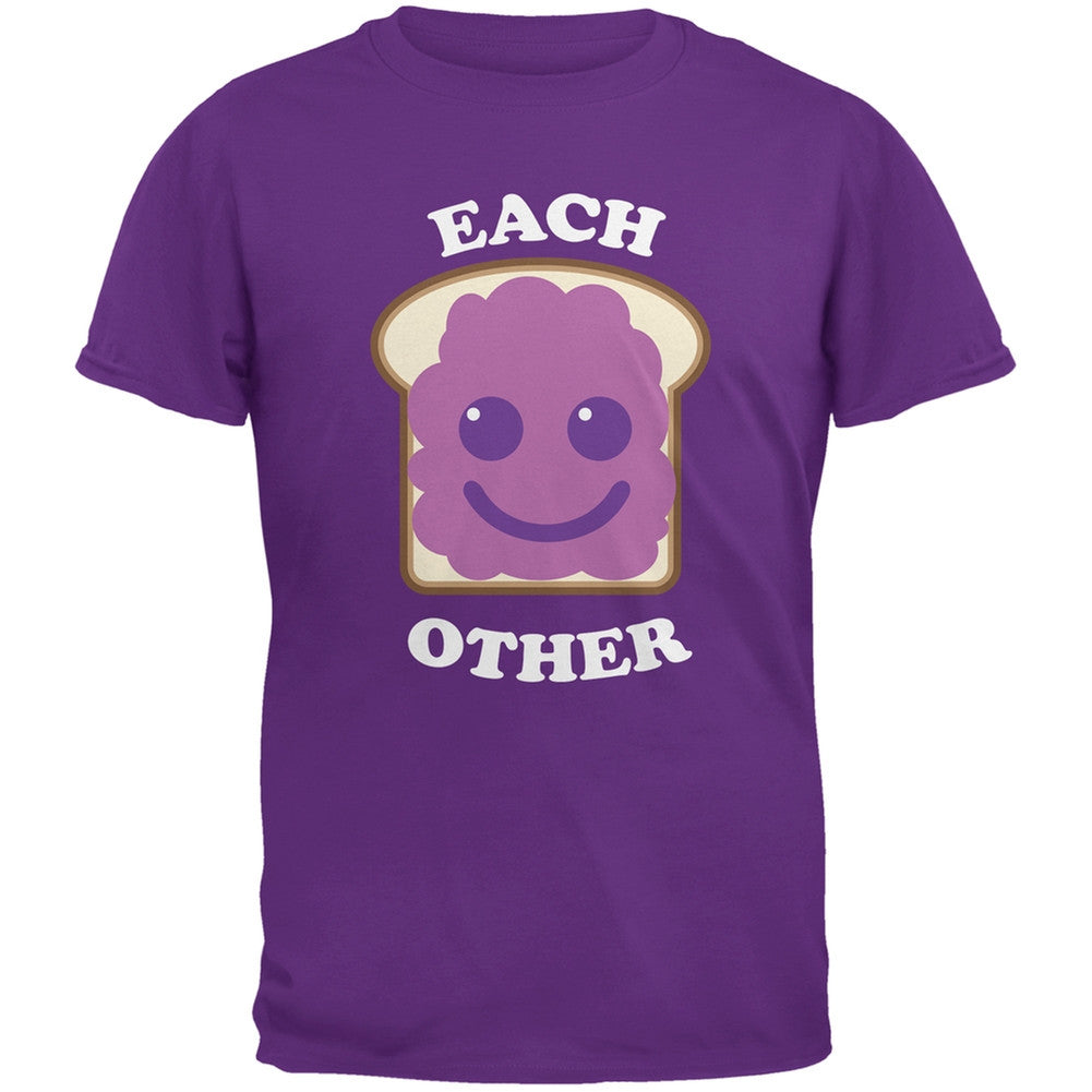 Couples Jelly Sandwich Purple Adult T-Shirt Men's T-Shirts Old Glory 2XL Purple 