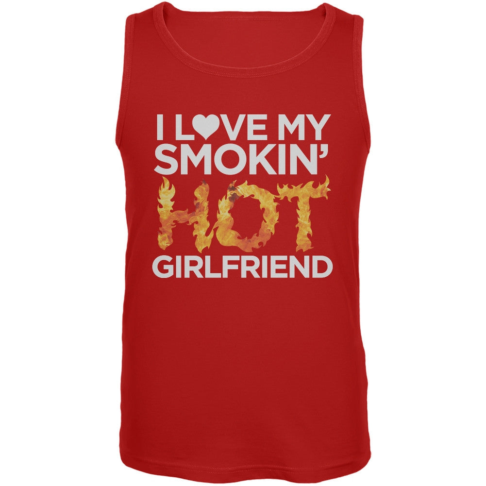 I Love My Smokin Hot Girlfriend Red Mens Tank Top Men's Tank Tops Old Glory 2XL Red 