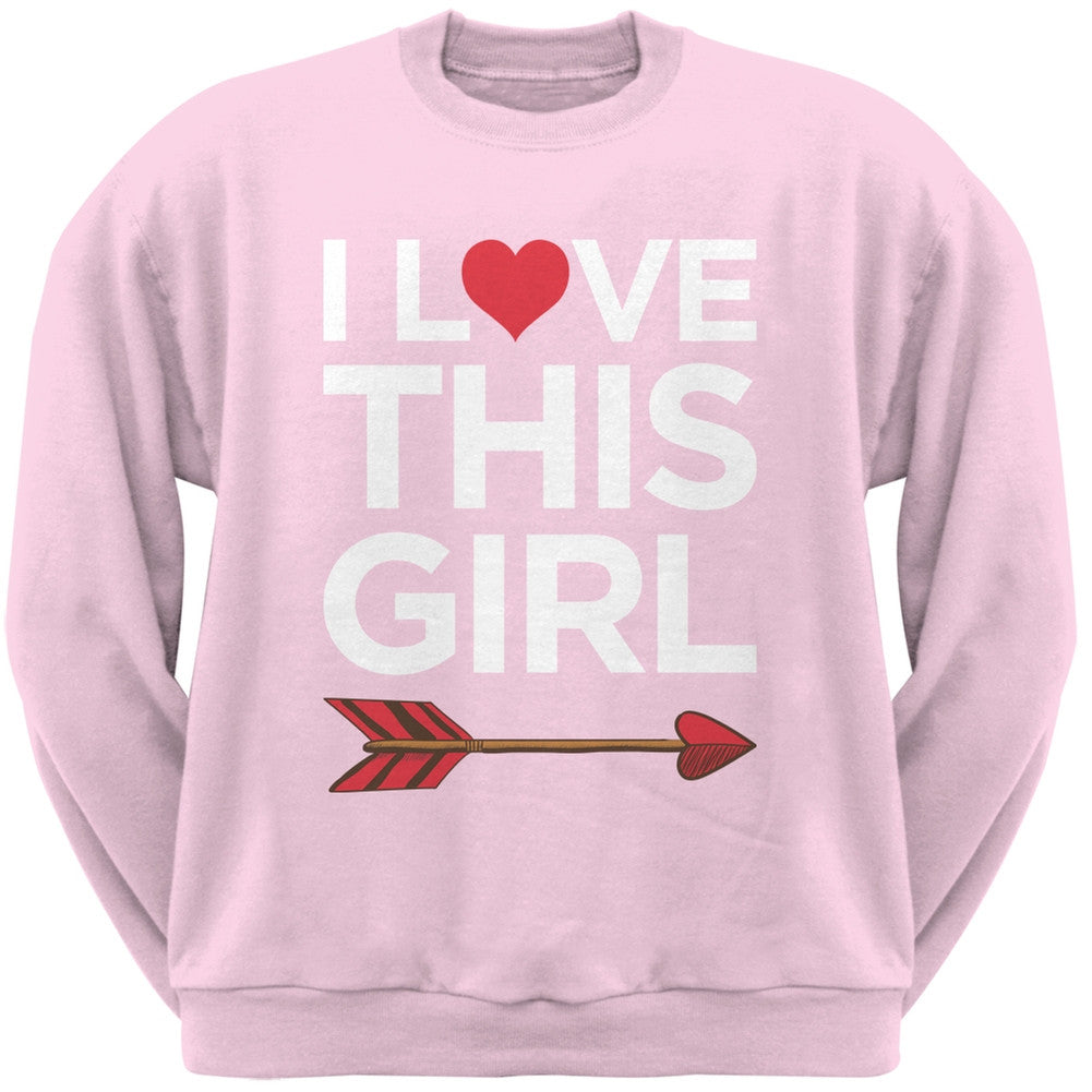 I Love This Girl Black Adult Crew Neck Sweatshirt Men's Sweatshirts Old Glory   