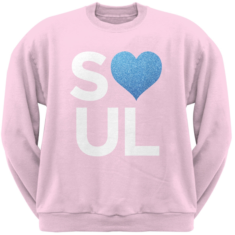 Soul Light Pink Adult Crew Neck Sweatshirt Men's Sweatshirts Old Glory   