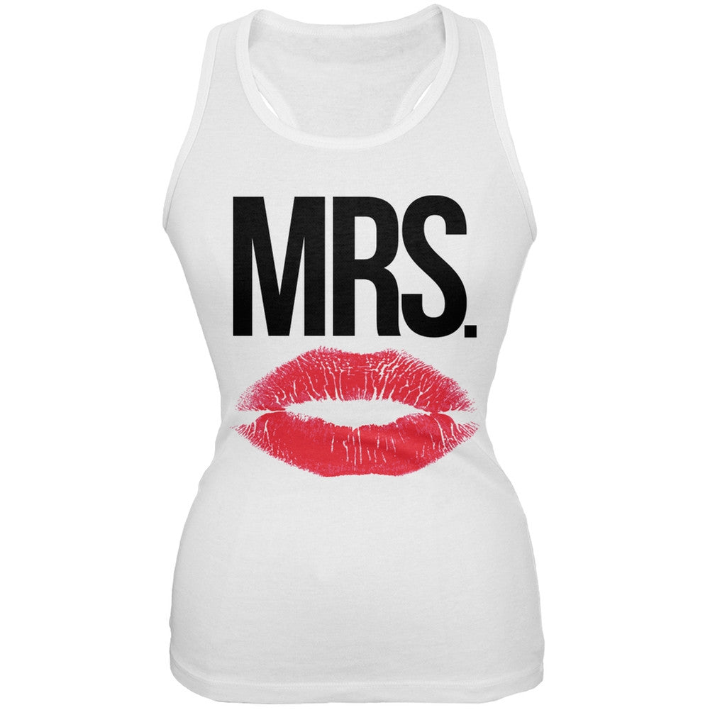 Mrs. Lips White Juniors Soft Tank Top Juniors Tank Tops Old Glory 2XL White 