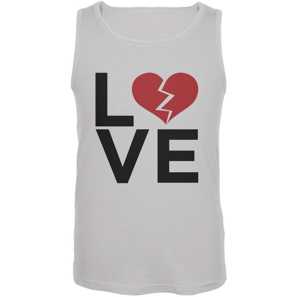 Love Broken Heart Black Mens Tank Top Men's Tank Tops Old Glory   