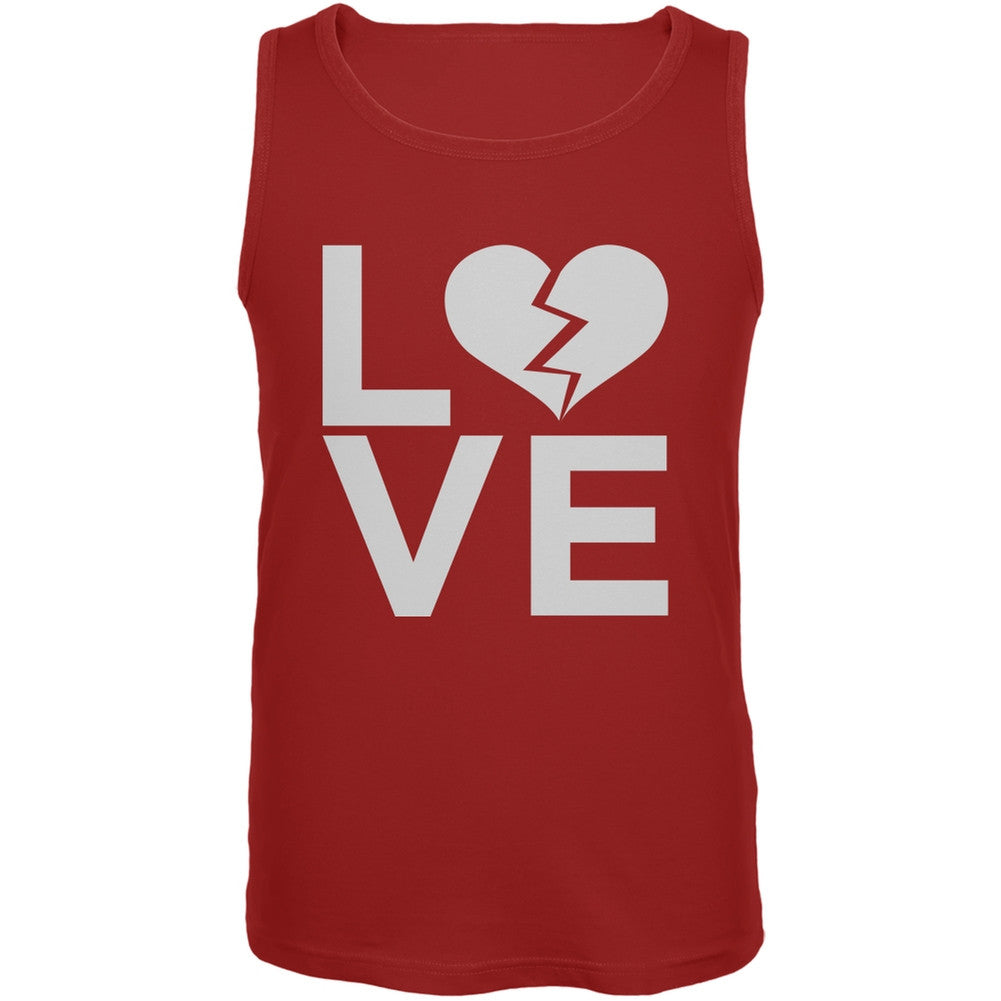 Love Broken Heart Black Mens Tank Top Men's Tank Tops Old Glory   