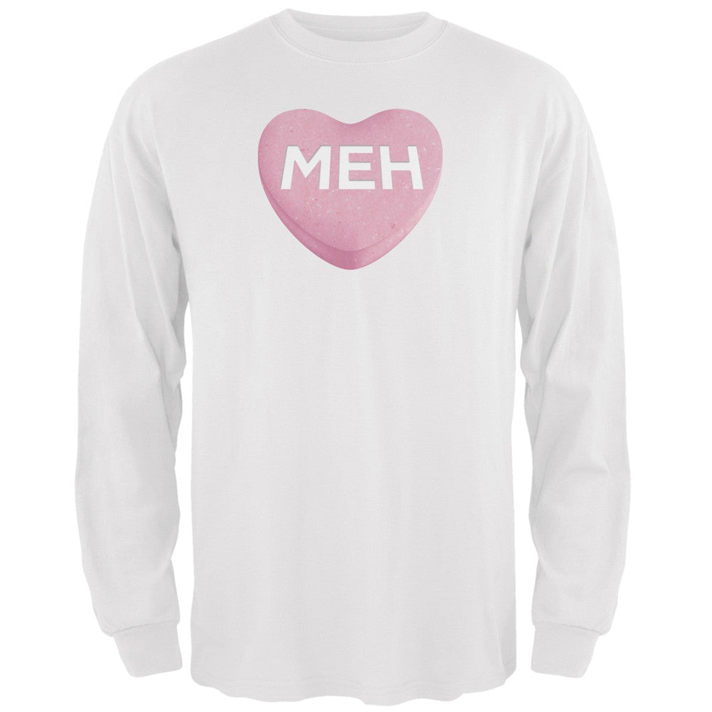 Meh Candy Heart Black Adult Long Sleeve T-Shirt Men's Long Sleeves Old Glory   