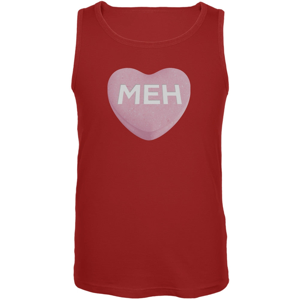Meh Candy Heart Red Mens Tank Top Men's Tank Tops Old Glory 2XL Red 