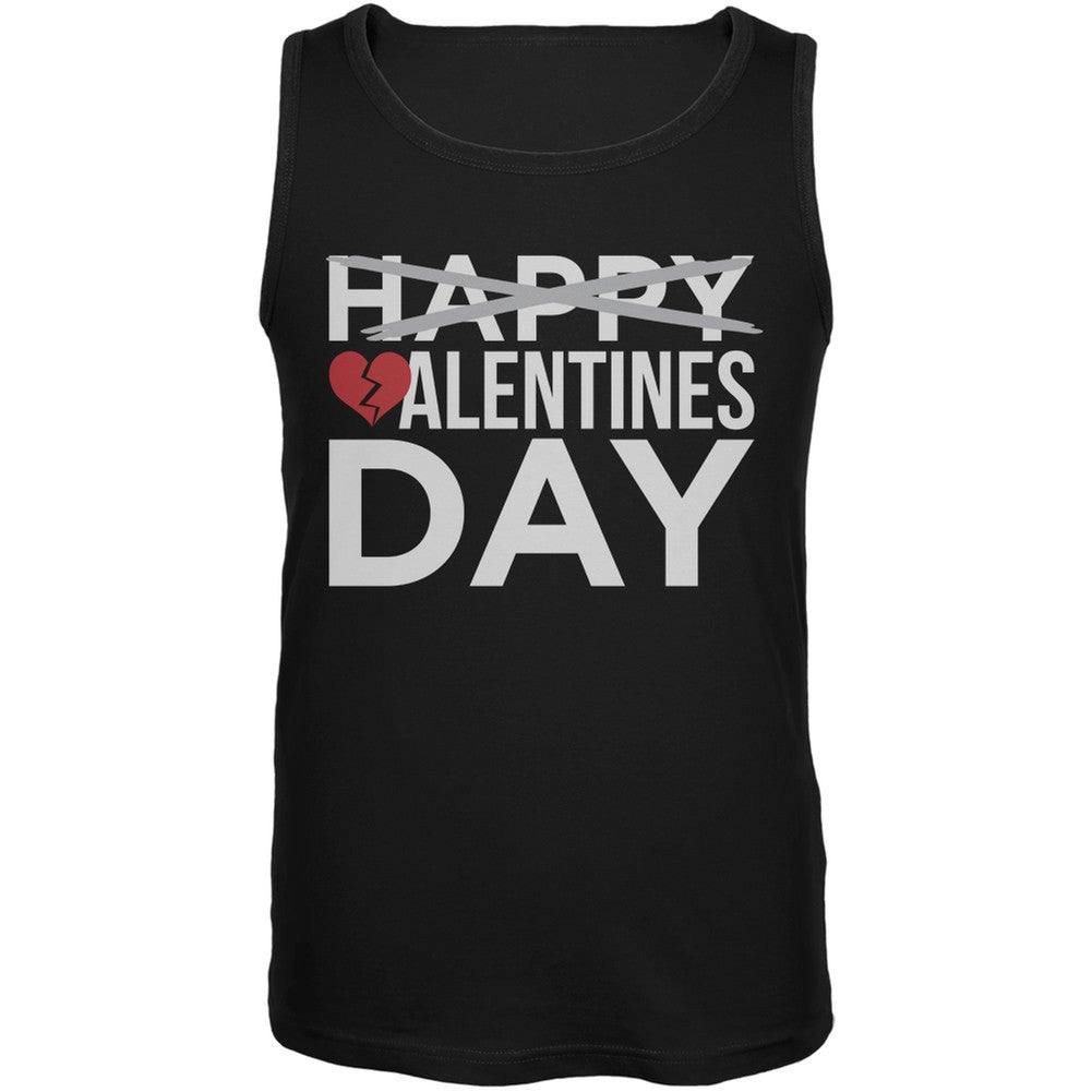 No Happy Valentines Day Black Mens Tank Top Men's Tank Tops Old Glory 2XL Black 