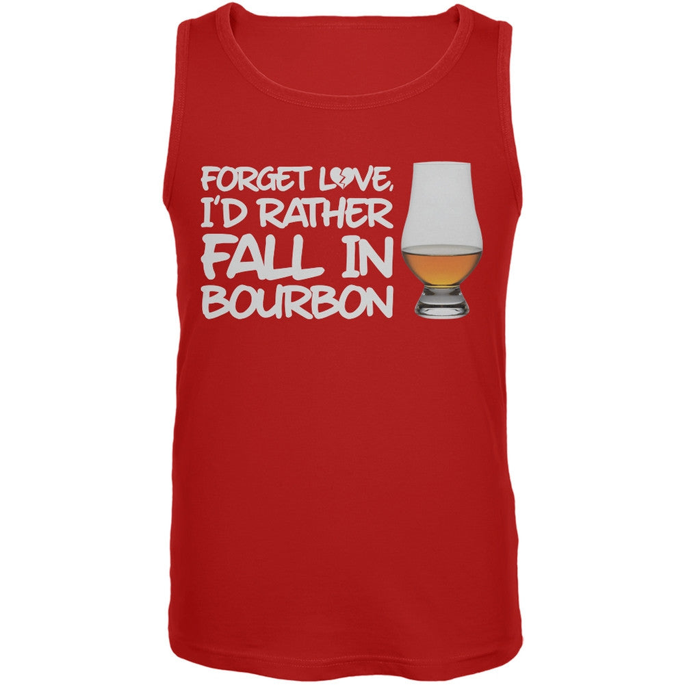 Forget Love, I'd Rather Fall in Bourbon Red Mens Tank Top Men's Tank Tops Old Glory SM Red 