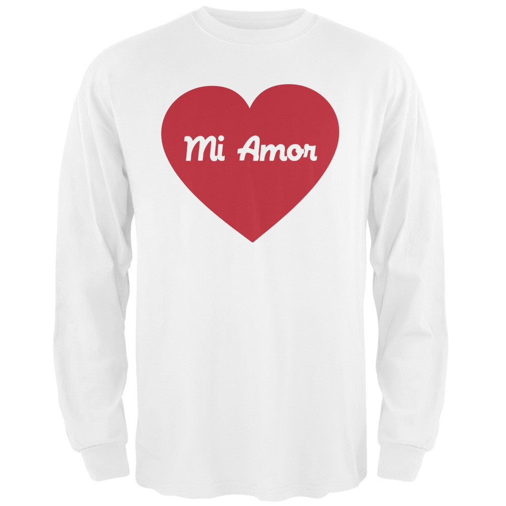 Valentine's Day Mi Amor Black Adult Long Sleeve T-Shirt Men's Long Sleeves Old Glory   