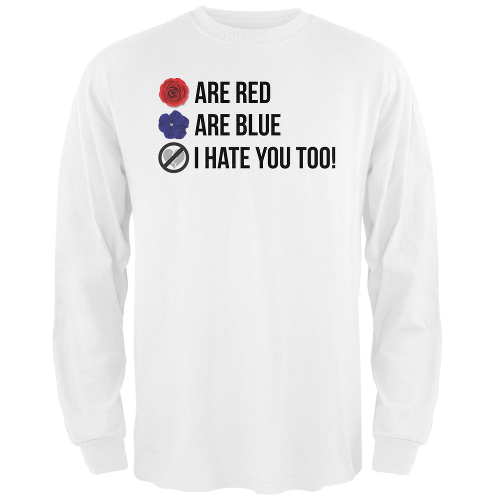 Roses are Red Poem Black Adult Long Sleeve T-Shirt Men's Long Sleeves Old Glory   