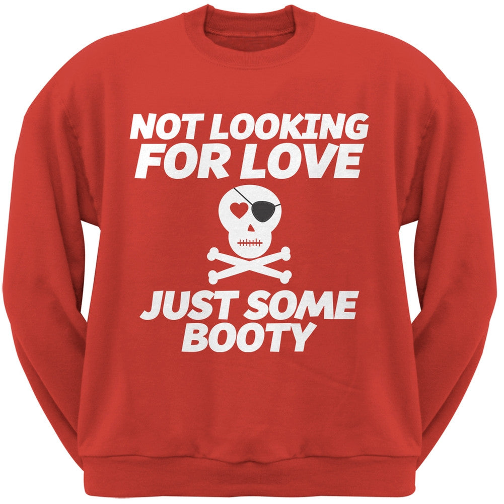 Not Looking for Love Black Adult Crew Neck Sweatshirt Men's Sweatshirts Old Glory   