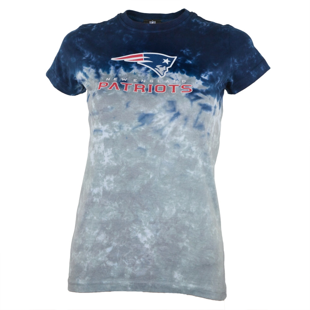 New England Patriots - Banded Logo Juniors Tie Dye T-Shirt Juniors T-Shirts New England Patriots LG Multi 