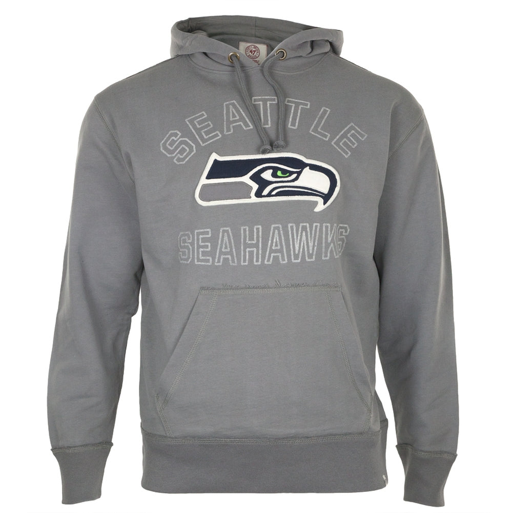 Seattle Seahawks - Seahawk Logo Striker Grey Premium Pullover Hoodie Men's Hoodies Seattle Seahawks SM Grey 