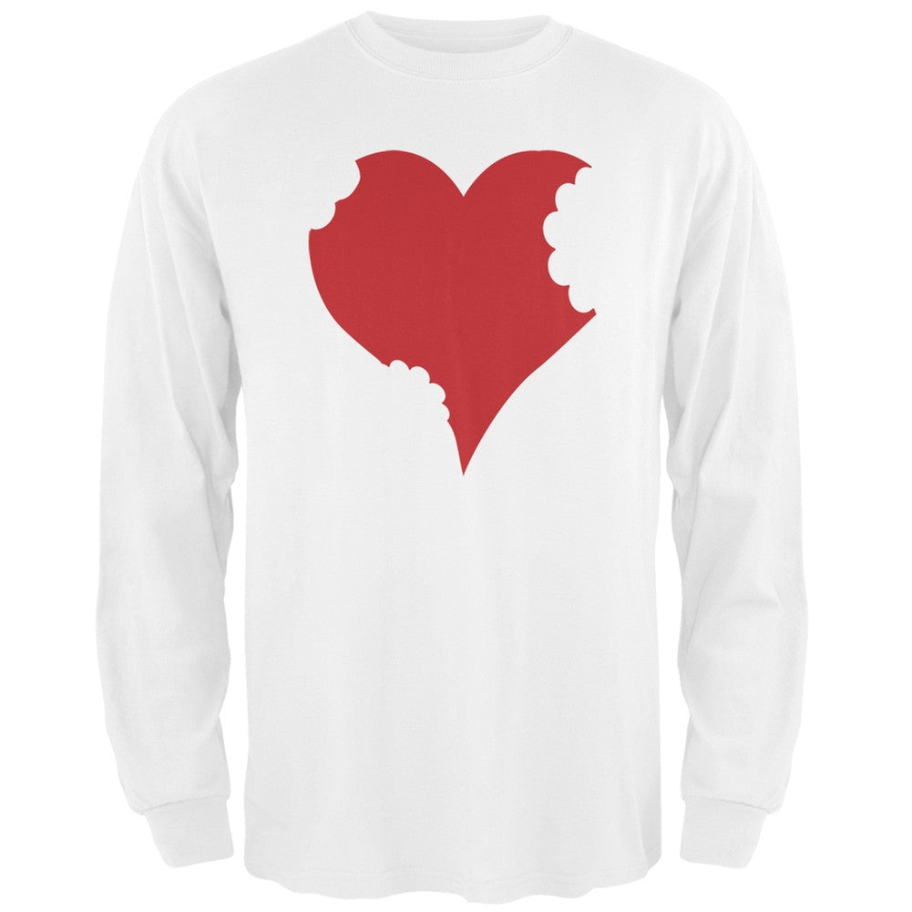 Bitten Heart Black Adult Long Sleeve T-Shirt Men's Long Sleeves Old Glory   