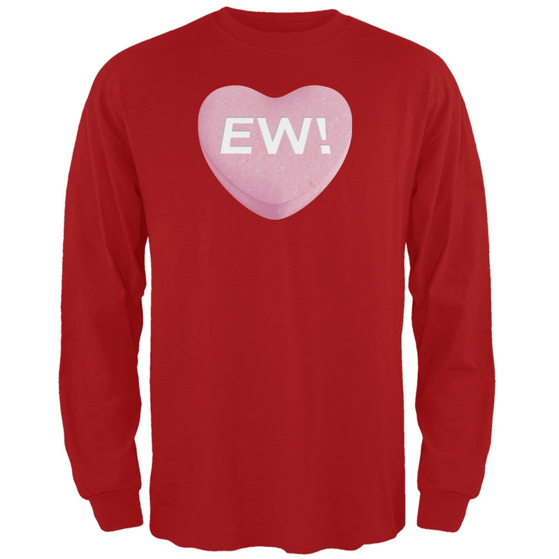 Ew Candy Heart Red Adult Long Sleeve T-Shirt Men's Long Sleeves Old Glory   