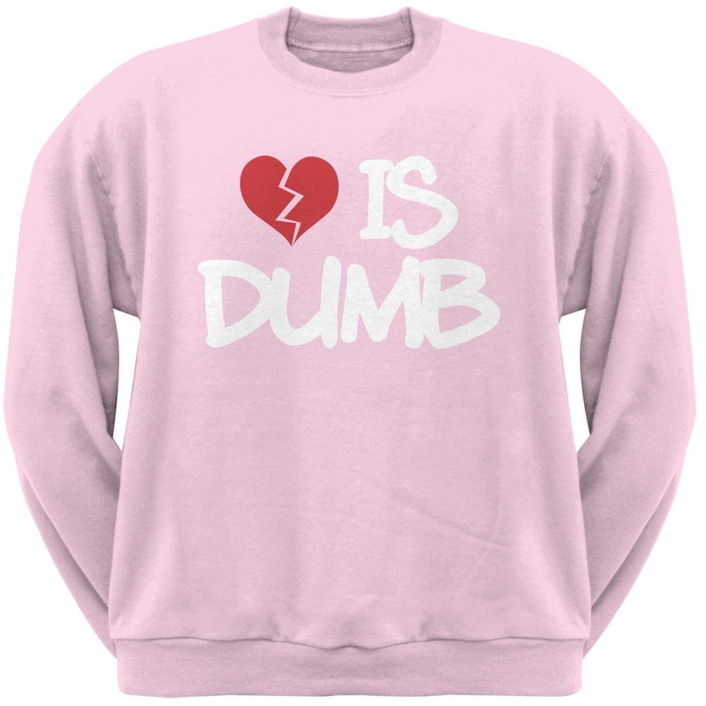 Love is Dumb Black Adult Crew Neck Sweatshirt Men's Sweatshirts Old Glory   