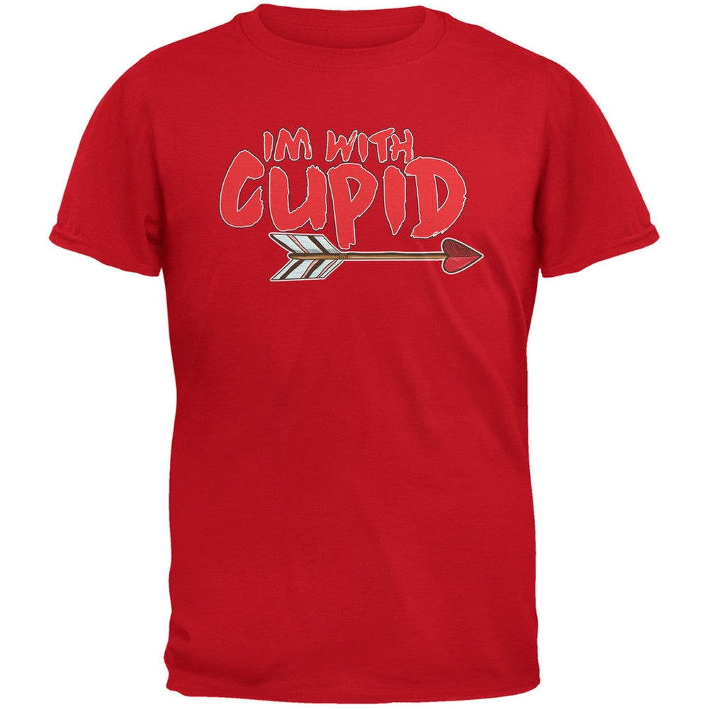 Valentine's Day - I'm With Cupid Red Adult T-Shirt Men's T-Shirts Old Glory 2XL Red 