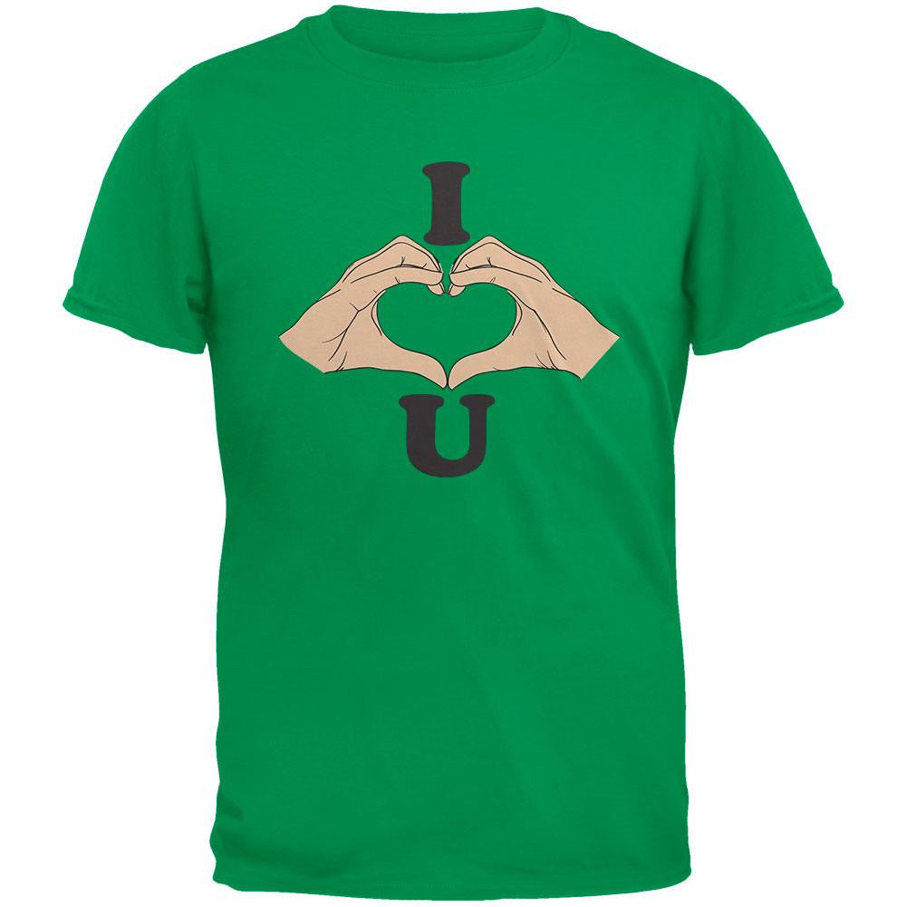 I Love You Hands Irish Green Adult T-Shirt Men's T-Shirts Old Glory 2XL Green 