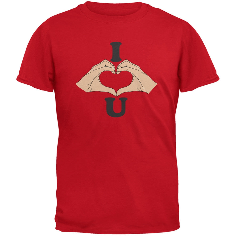 I Love You Hands Red Youth T-Shirt Youth T-Shirts Old Glory LG Red 