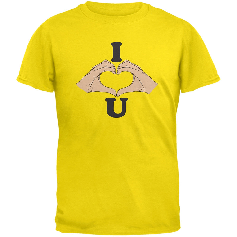 I Love You Hands Yellow Youth T-Shirt Youth T-Shirts Old Glory LG Yellow 