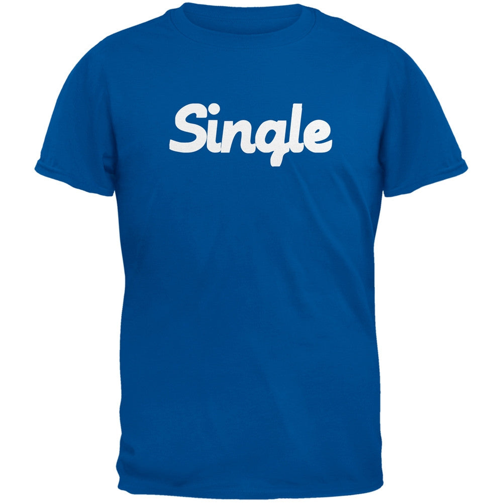 Valentine's Day Single Blue Adult T-Shirt Men's T-Shirts Old Glory 2XL Blue 