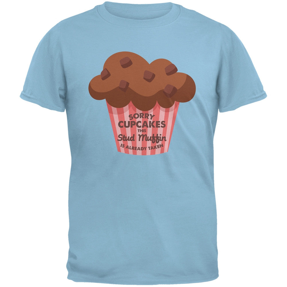 Valentine's Day Sorry Cupcakes Light Blue Adult T-Shirt Men's T-Shirts Old Glory 2XL Blue 