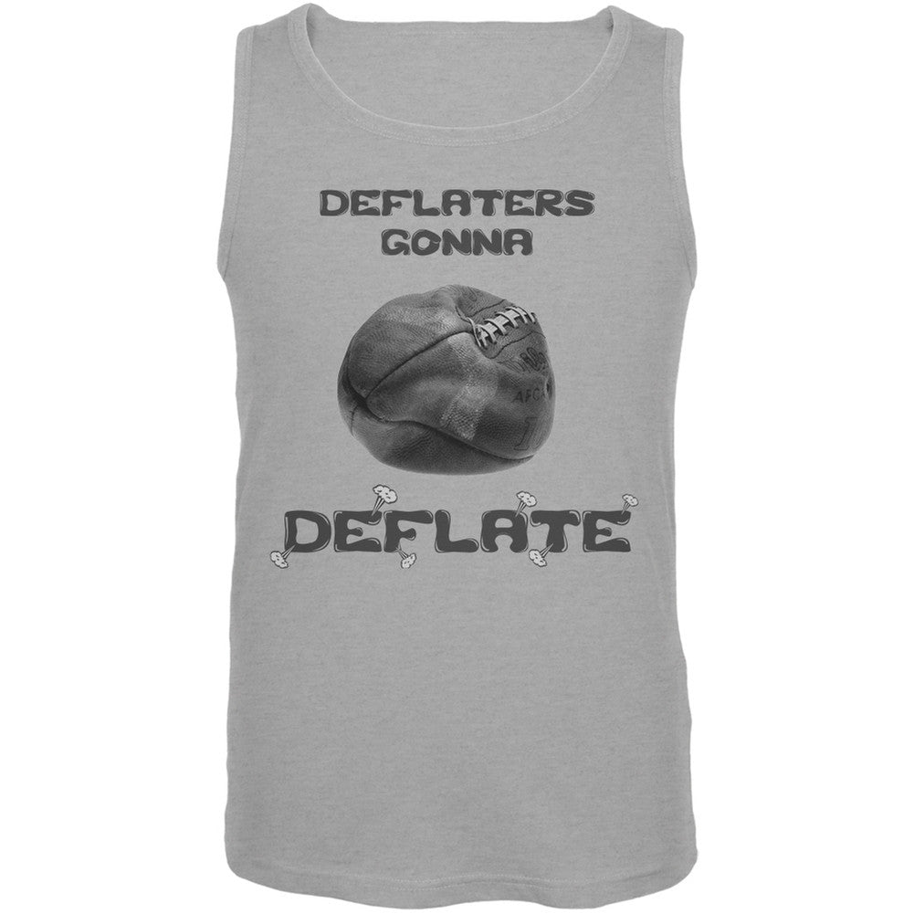 Deflaters Gonna Deflate Heather Grey Adult Tank Top Men's Tank Tops Old Glory 2XL Grey 