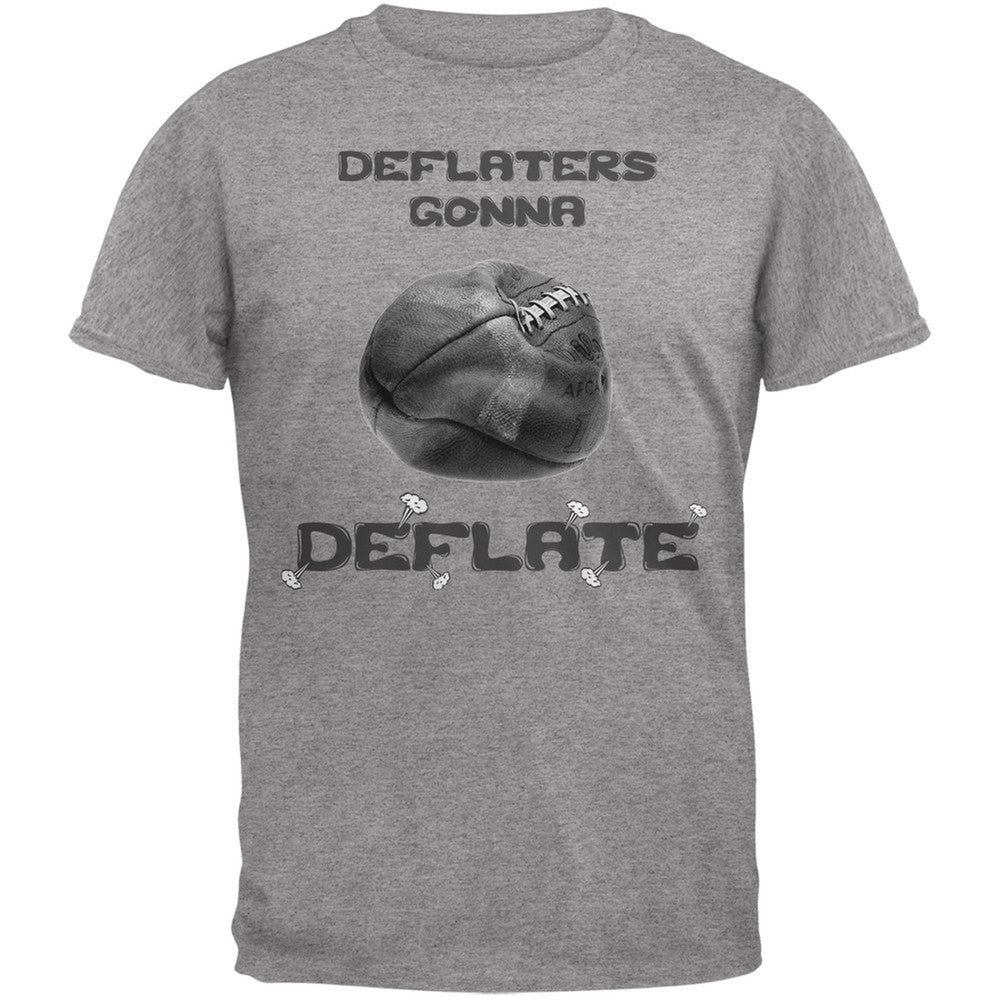 Deflaters Gonna Deflate Heather Grey Adult T-Shirt Men's T-Shirts Old Glory 2XL Grey 