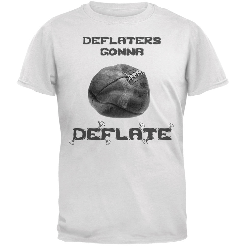 Deflaters Gonna Deflate White Adult T-Shirt Men's T-Shirts Old Glory 2XL White 