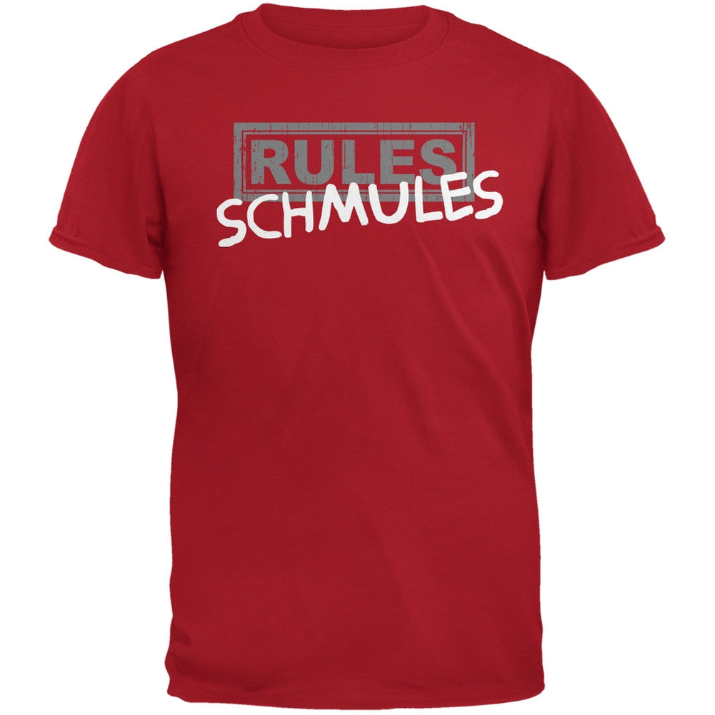 Rules Schmules Red Adult T-Shirt Men's T-Shirts Old Glory 2XL Red 