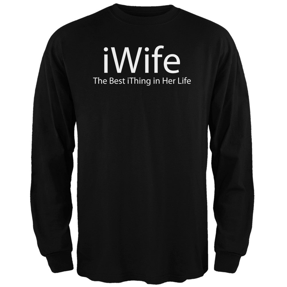 Valentine's Day Geek Wife LGBT Black Adult Long Sleeve T-Shirt Men's Long Sleeves Old Glory 2XL Black 