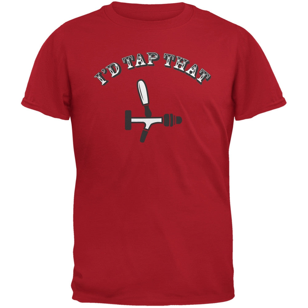 St. Patricks Day - I'd Tap That Red Adult T-Shirt Men's T-Shirts Old Glory 2XL Red 
