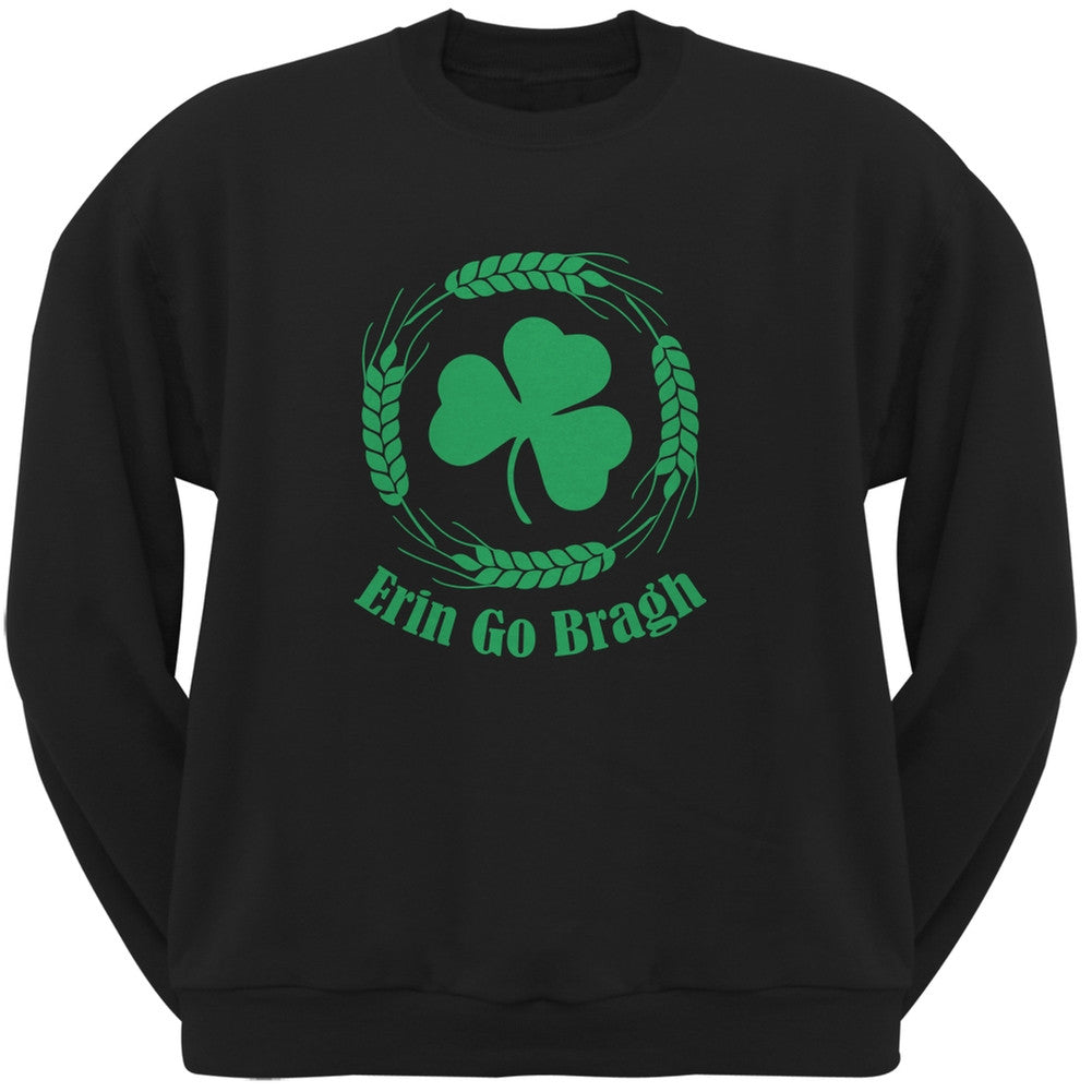 St. Patricks Day - Erin Go Bragh Black Adult Crew Neck Sweatshirt Men's Sweatshirts Old Glory 2XL Black 