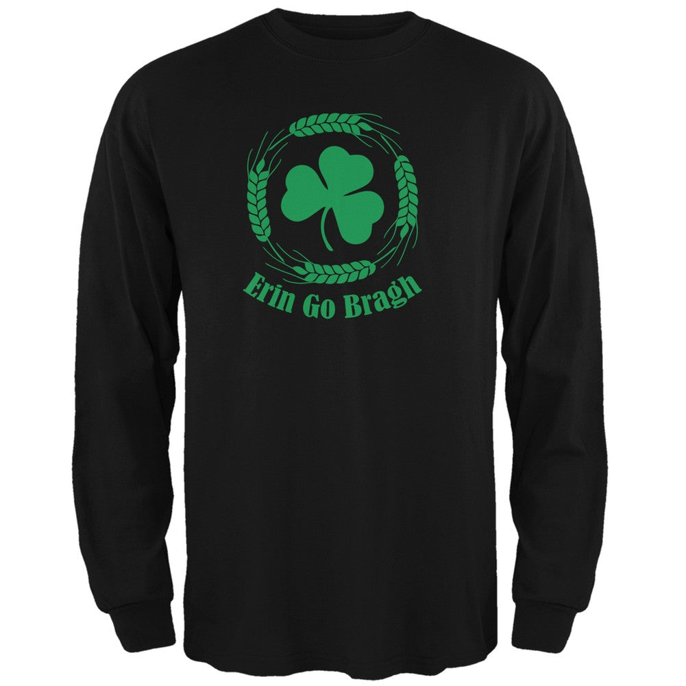 St. Patricks Day - Erin Go Bragh Black Adult Long Sleeve T-Shirt Men's Long Sleeves Old Glory 2XL Black 