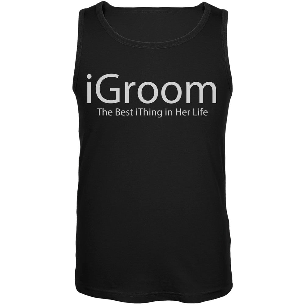 Valentine's Day Geek Groom Black Adult Soft Tank Top Men's Tank Tops Old Glory SM Black 