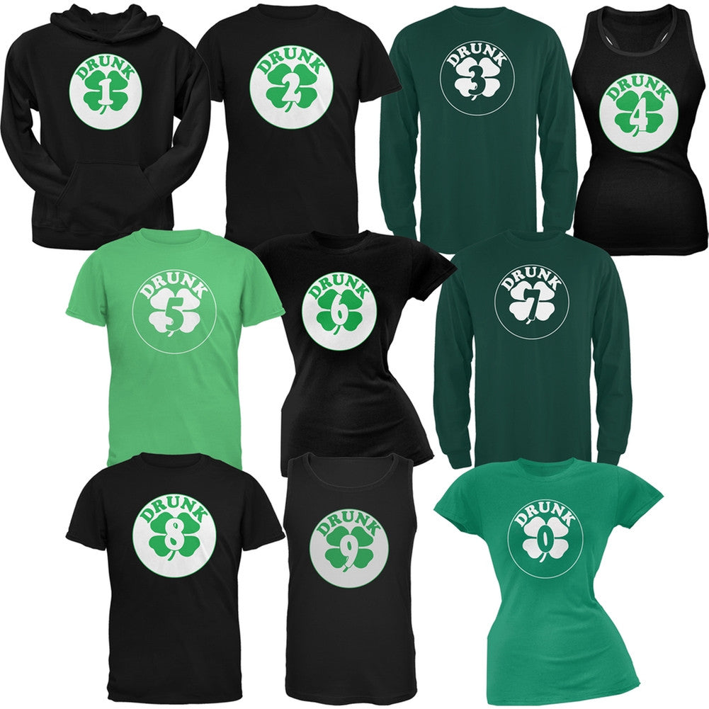 St. Patricks Day - Irish Drunk One Black Juniors Soft Tank Top Juniors Tank Tops Old Glory   