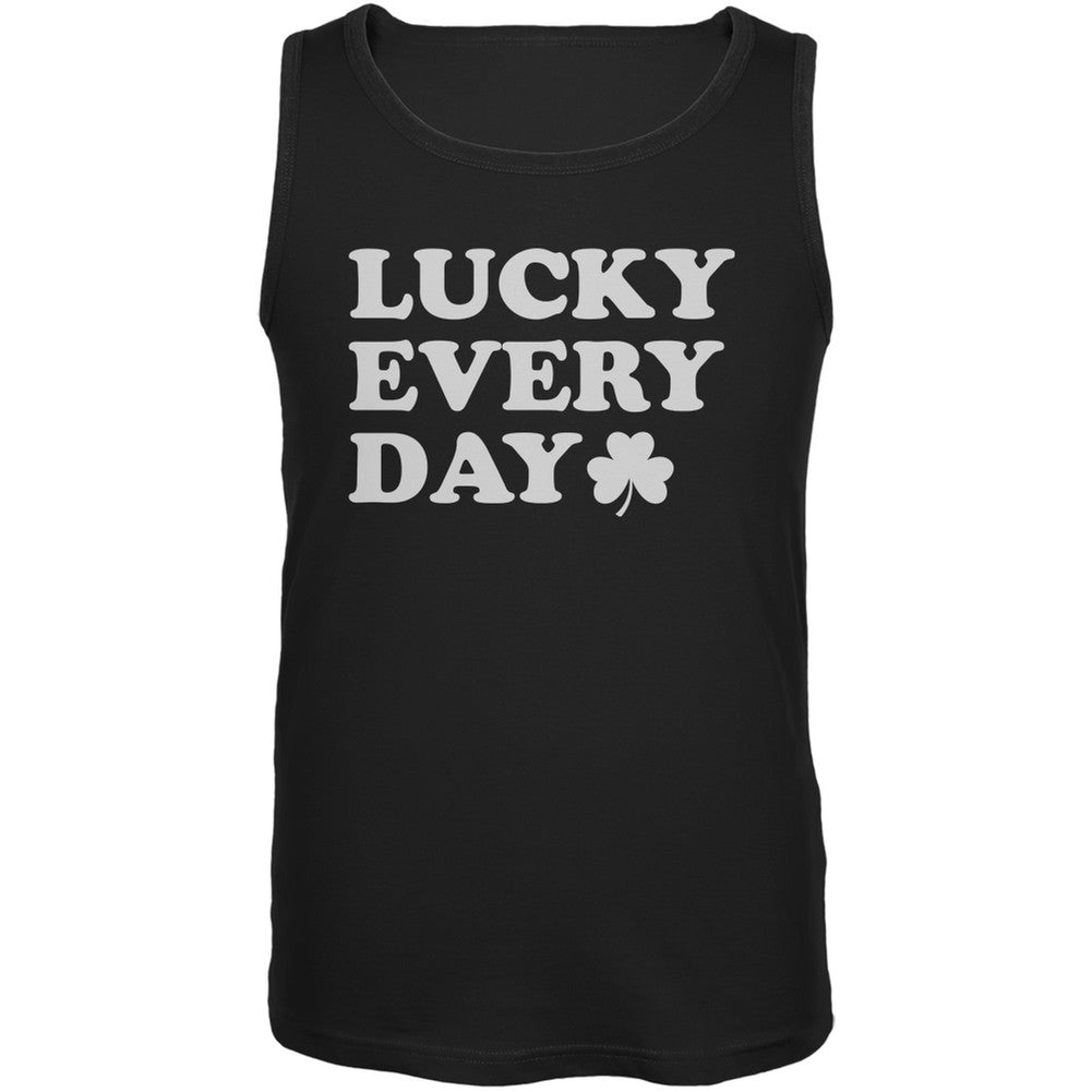 St. Patricks Day - Lucky Everyday Black Adult Tank Top Men's Tank Tops Old Glory 2XL Black 